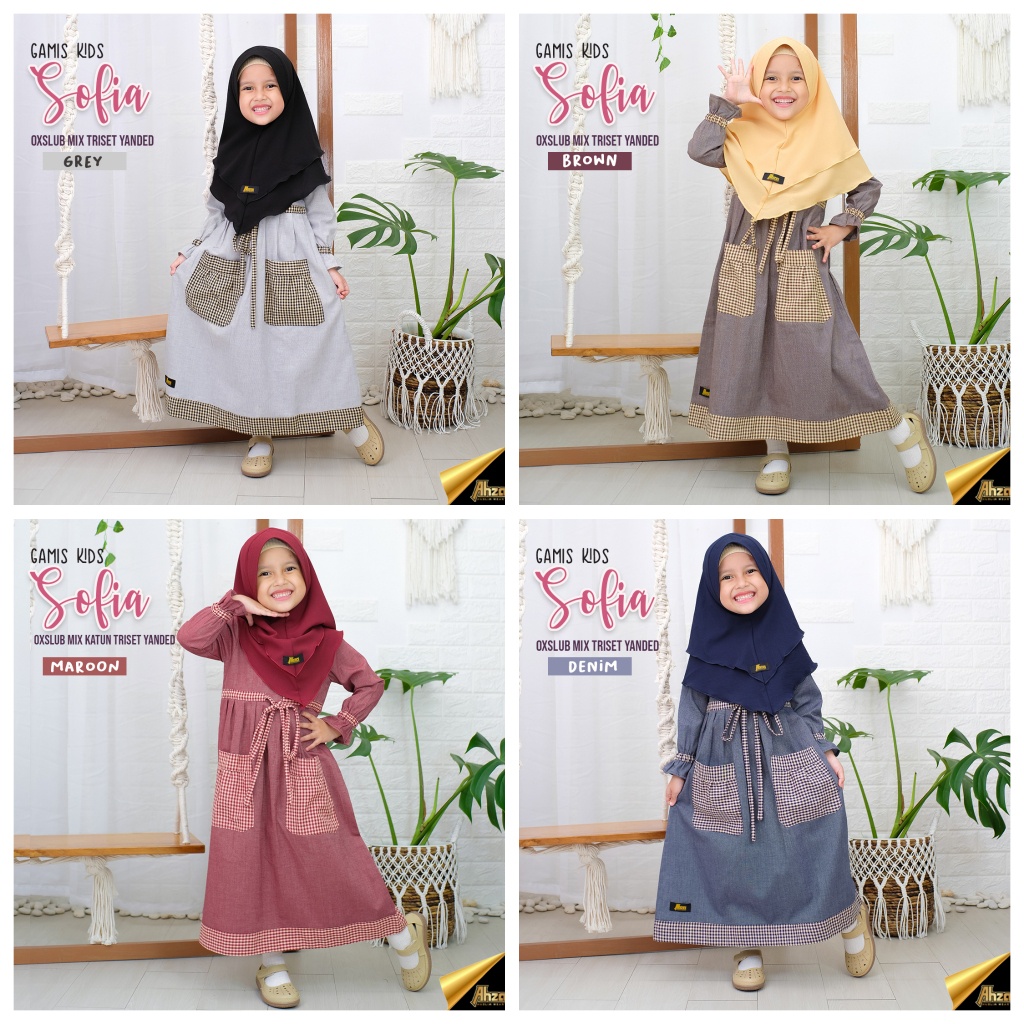 AHZA HEPPIN// SOFIA GAMIS ANAK SET