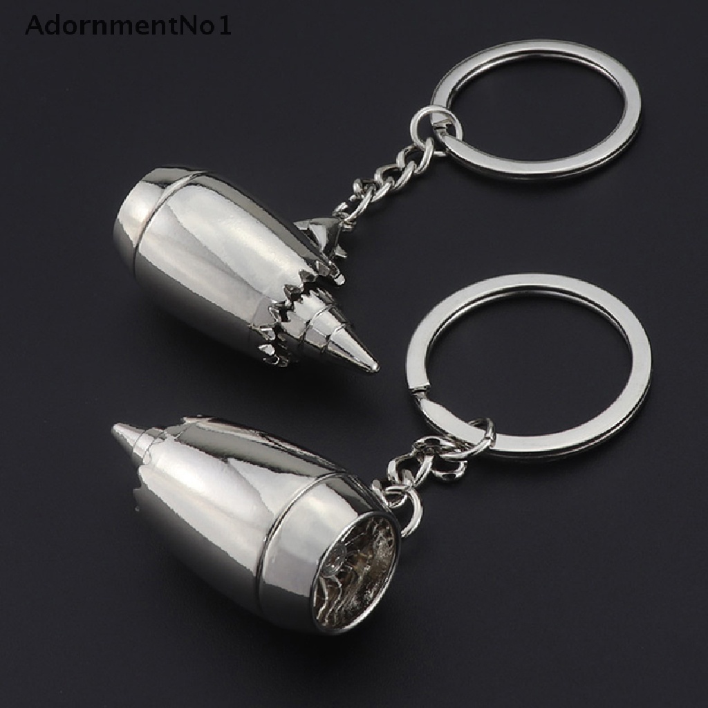 (AdornmentNo1) Gantungan Kunci Bentuk Mesin Jet Mini Bahan Metal Untuk Hadiah