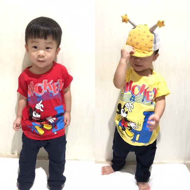 kaos anak mickey piano