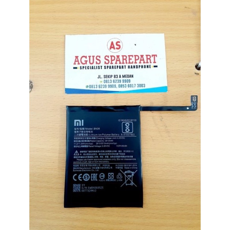 BATTERE AS XIAOMI BN 36 XIAOMI A2 ORI 100