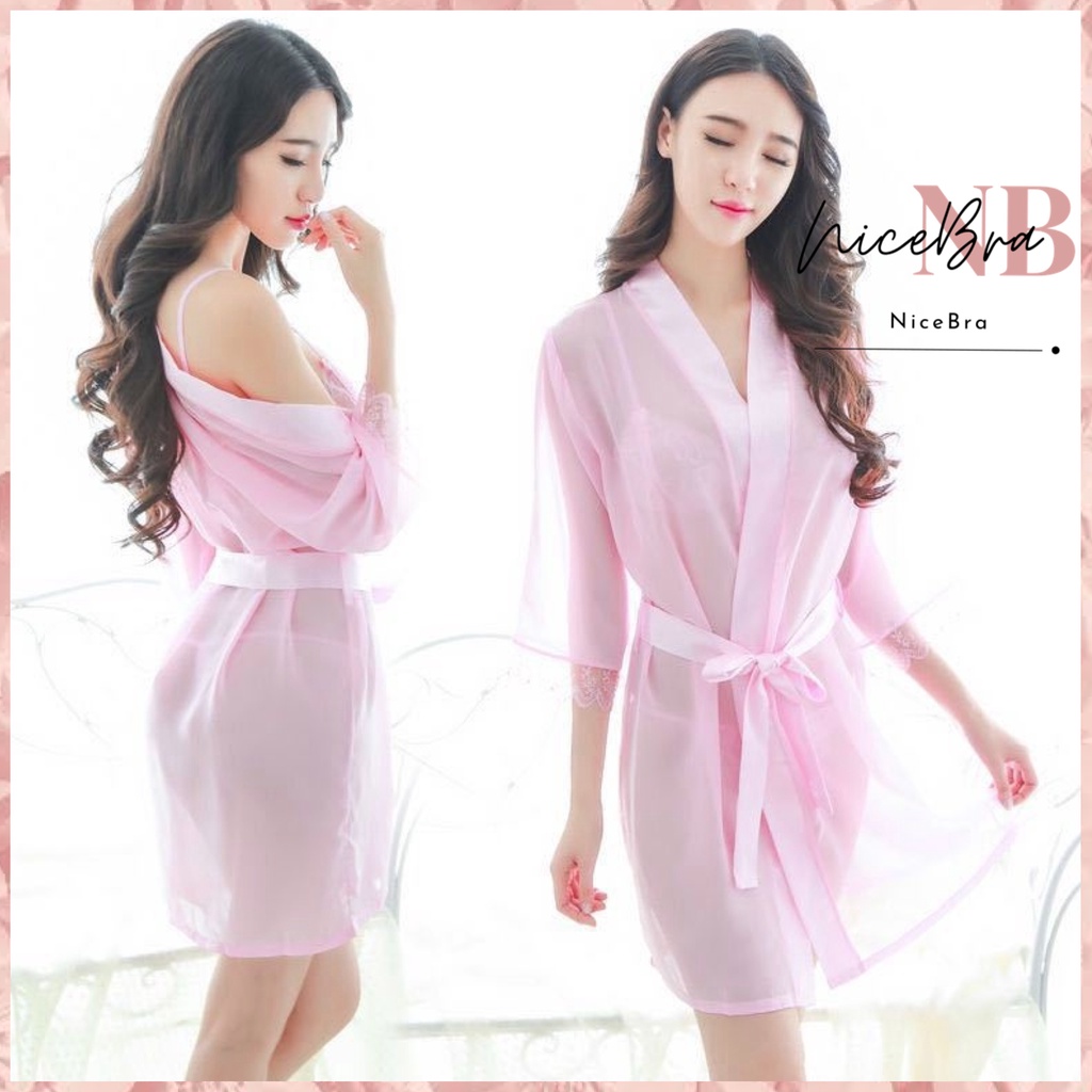 Nicebra Pakaian Tidur Wanita LINGERIE Women Kimono Sleepwear 3010