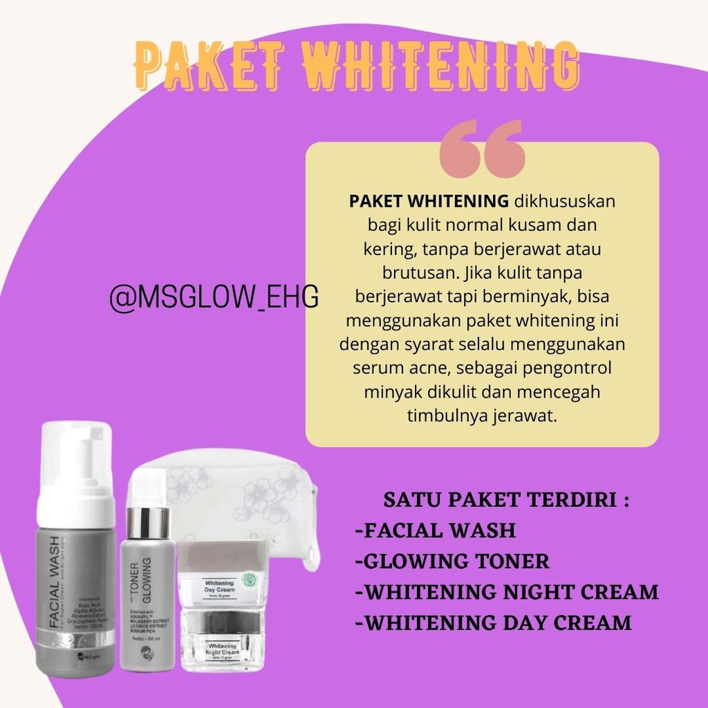 PERAWATAN WAJAH MS GLOW WHITENING MS GLOW ORI SERUM MS GLOW