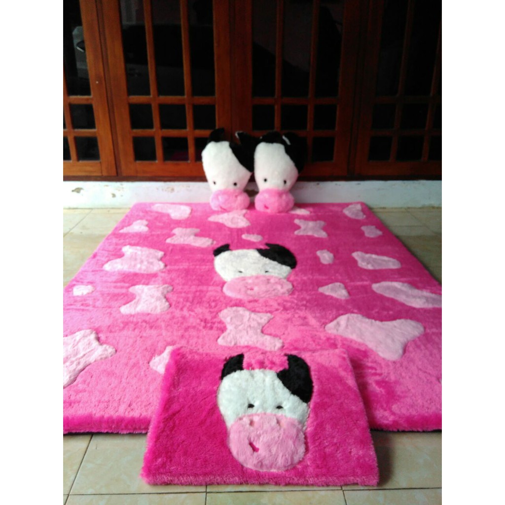 Karpet Karakter Cow /karpet rasfur motif sapi