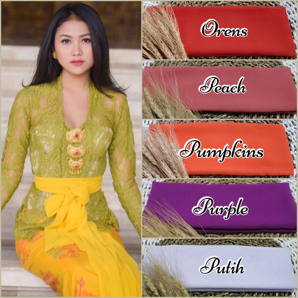 Selendang Sifon Hycon / Senteng 2.4m/ Selendang Bali / Selendang Kebaya (Part II)