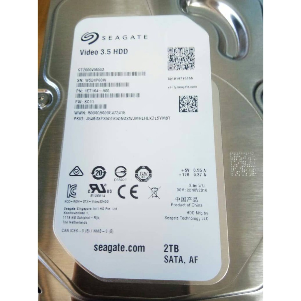 HARD DISK SEAGATE SATA 2TB - SEAGATE TYPE ST2000VM003