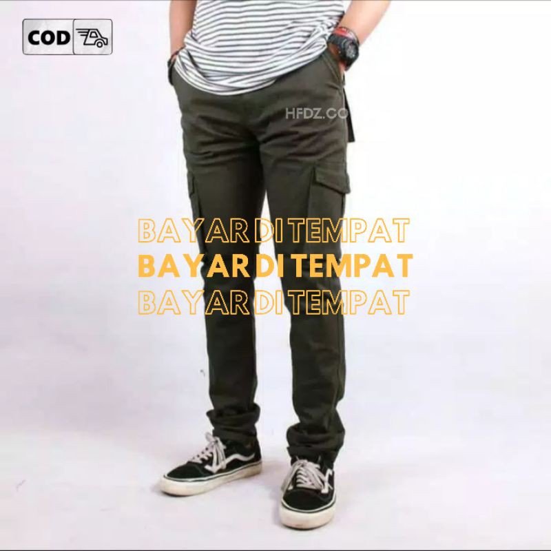 OOTD Celana Cargo Panjang Slimfit Premium  | Celana Pria | Cargo Pants
