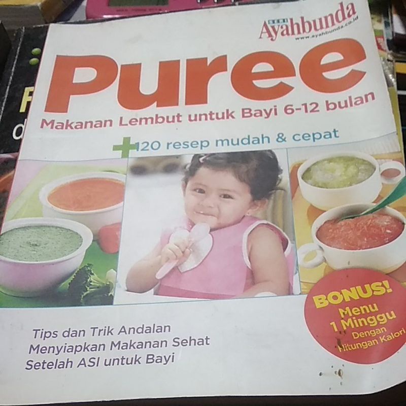 

buku puree makanan lembut untuk bayi 6 -12 bulan