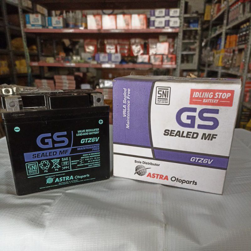 Aki Motor Vario new GS GTZ6V, GS Astra Otoparts ori