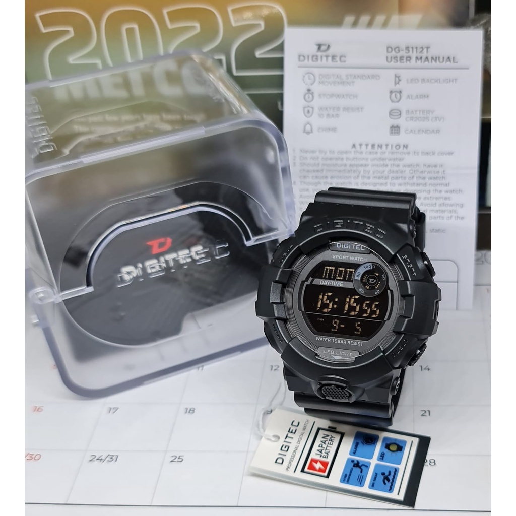 Jam Tangan pria Digitec DG 5112 Original sport anti air Digitec 5112