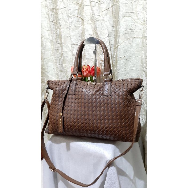 Preloved Tas kulit ala Bottega MORGAN De Toi - Dark Brown