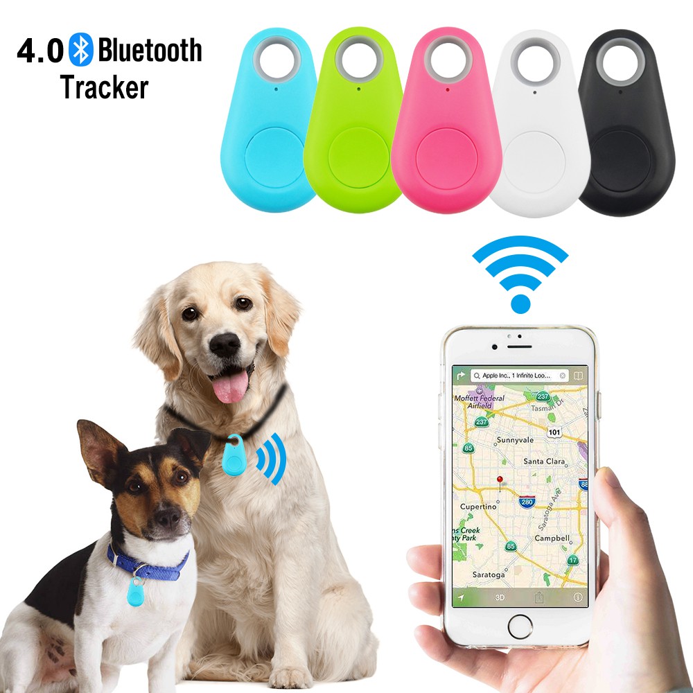 [ BISA COD ] Smart Mini GPS Tracker Bluetooth Tracer Wireless for Pet Dog Cat – Random