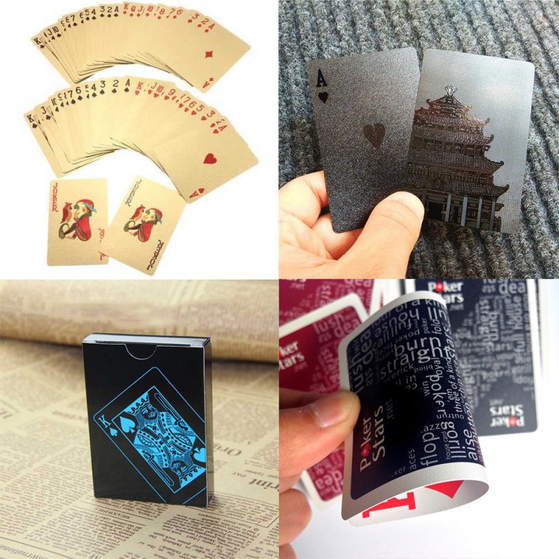 Stok Baru Kartu Remi Plastik Unik Design untuk Koleksi Gold Black Diamond Dll