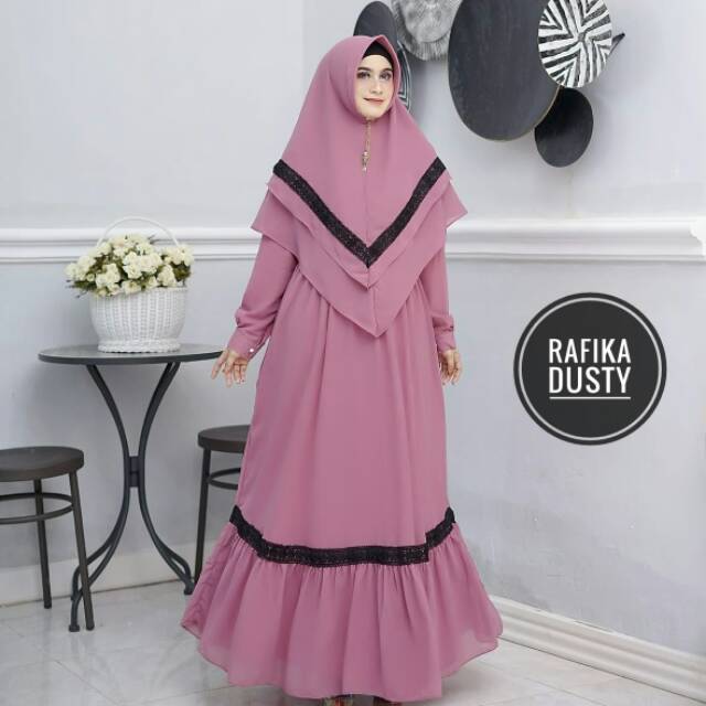 Gamis Syari RAFIKA | Busana Muslim Bahan Ceruty Ceruti