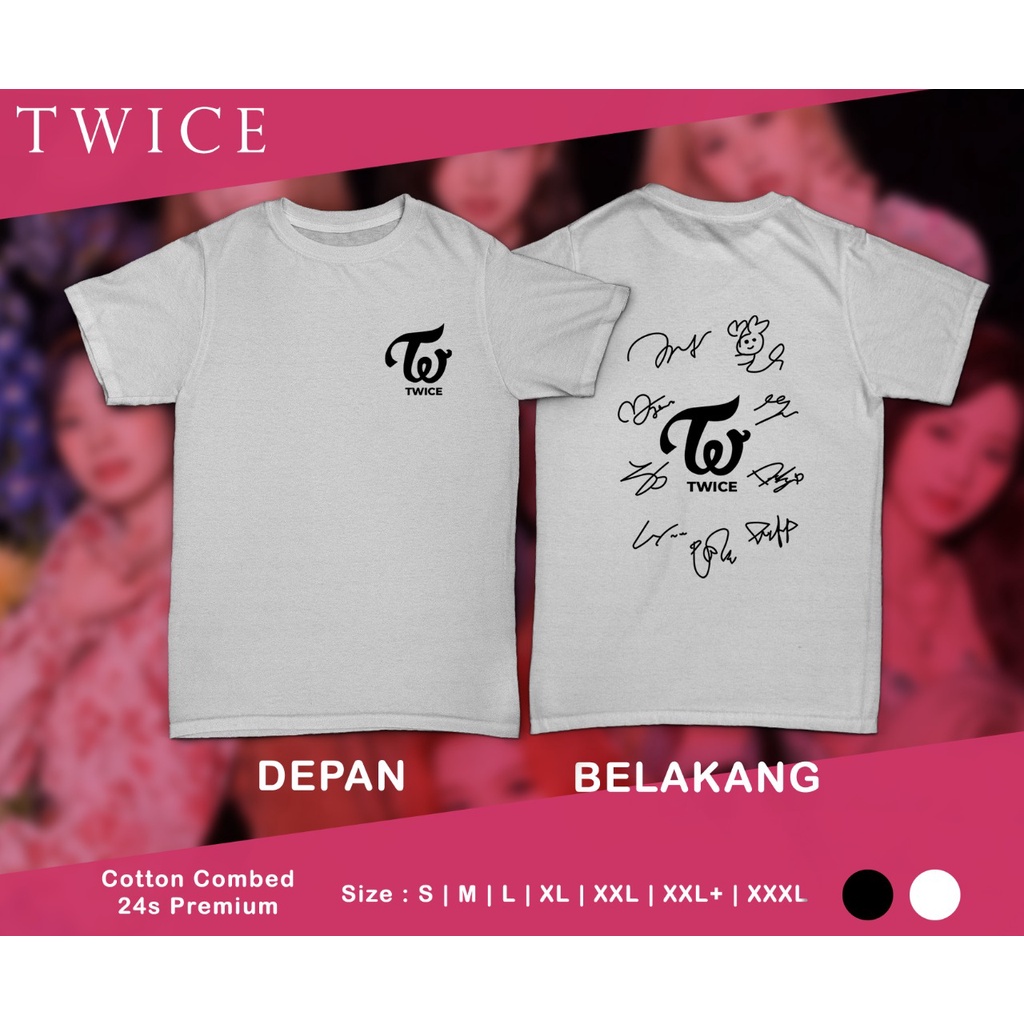 Pretty Savage- Kaos Oversize Twice Sign Depan Belakang