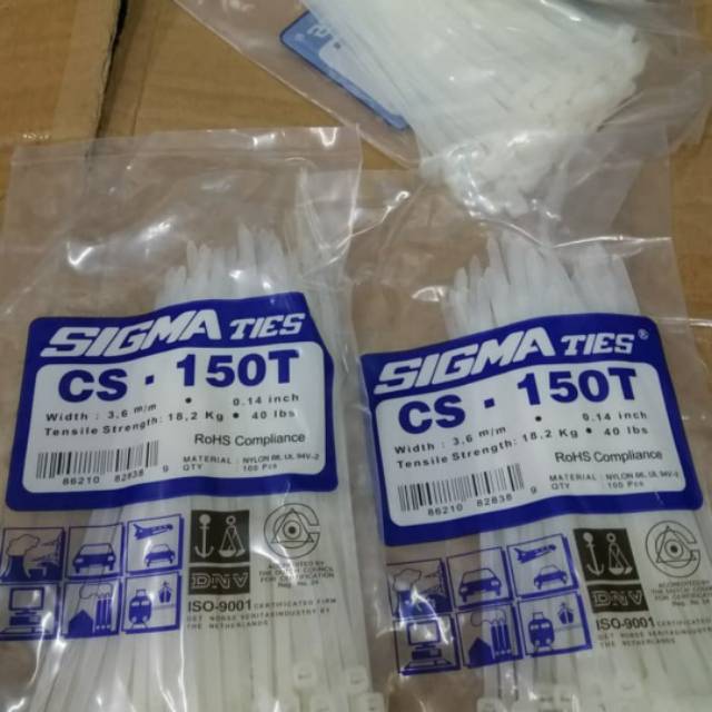 Kabel ties sigma CS 150T 15CMX3.6mm sigma ties