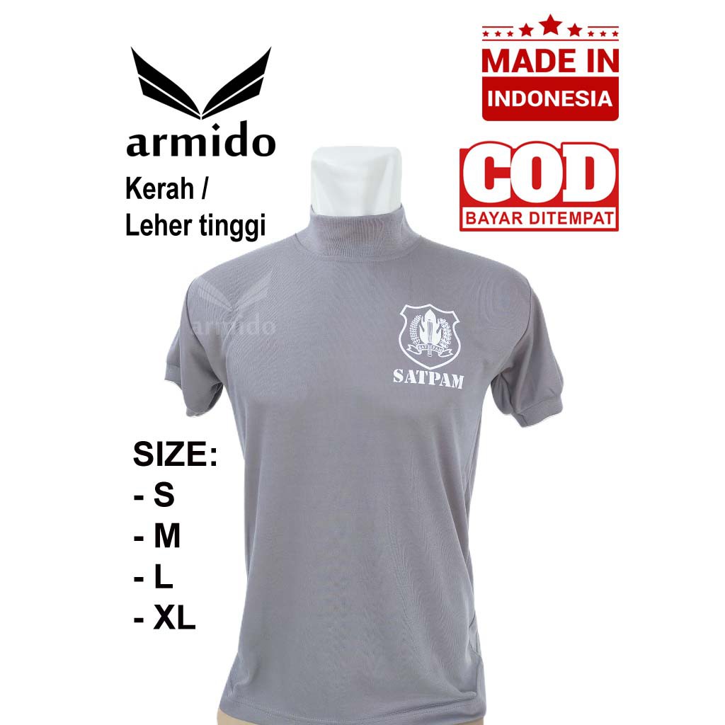 KAOS SECURITY KAOS SATPAM TERBARU KERAH TINGGI KERAH PANJANG