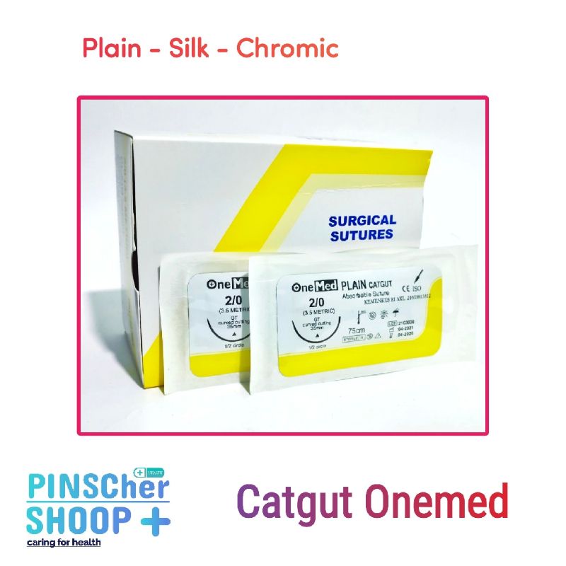 Catgut Chromic Plain Silk OneMed - Benang Jahit ONEMED