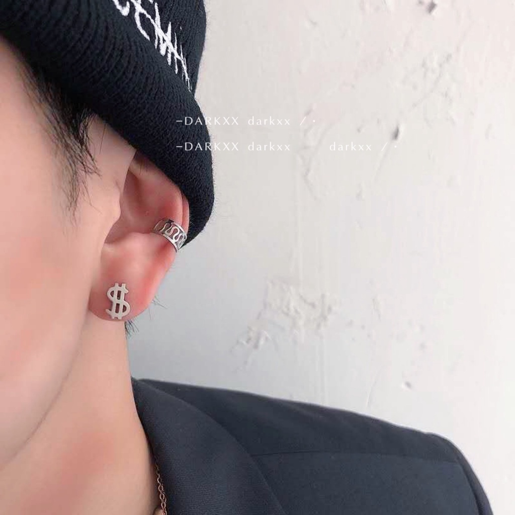 Dollar Sign Earrings Accessories Personality Simple Harajuku