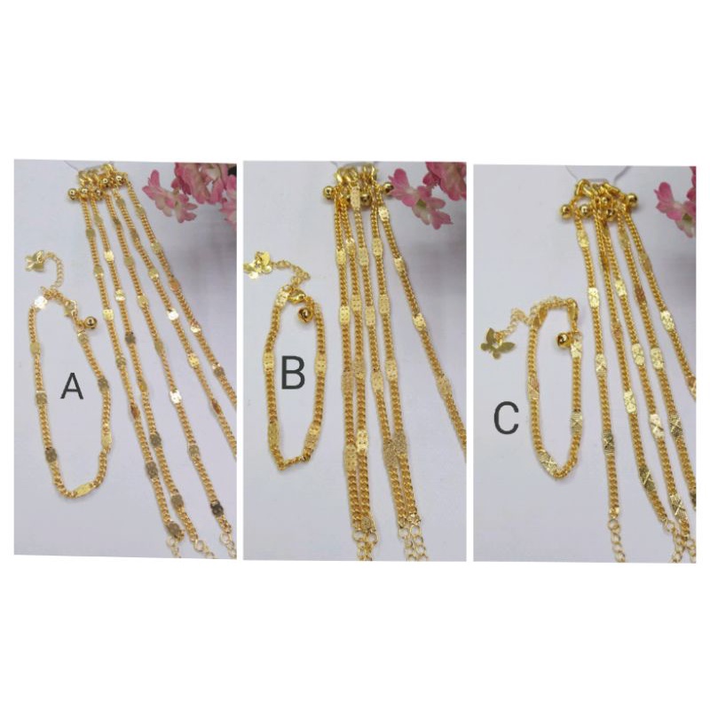 RSDR-AL55. Gelang kaki xuping wanita lapis emas