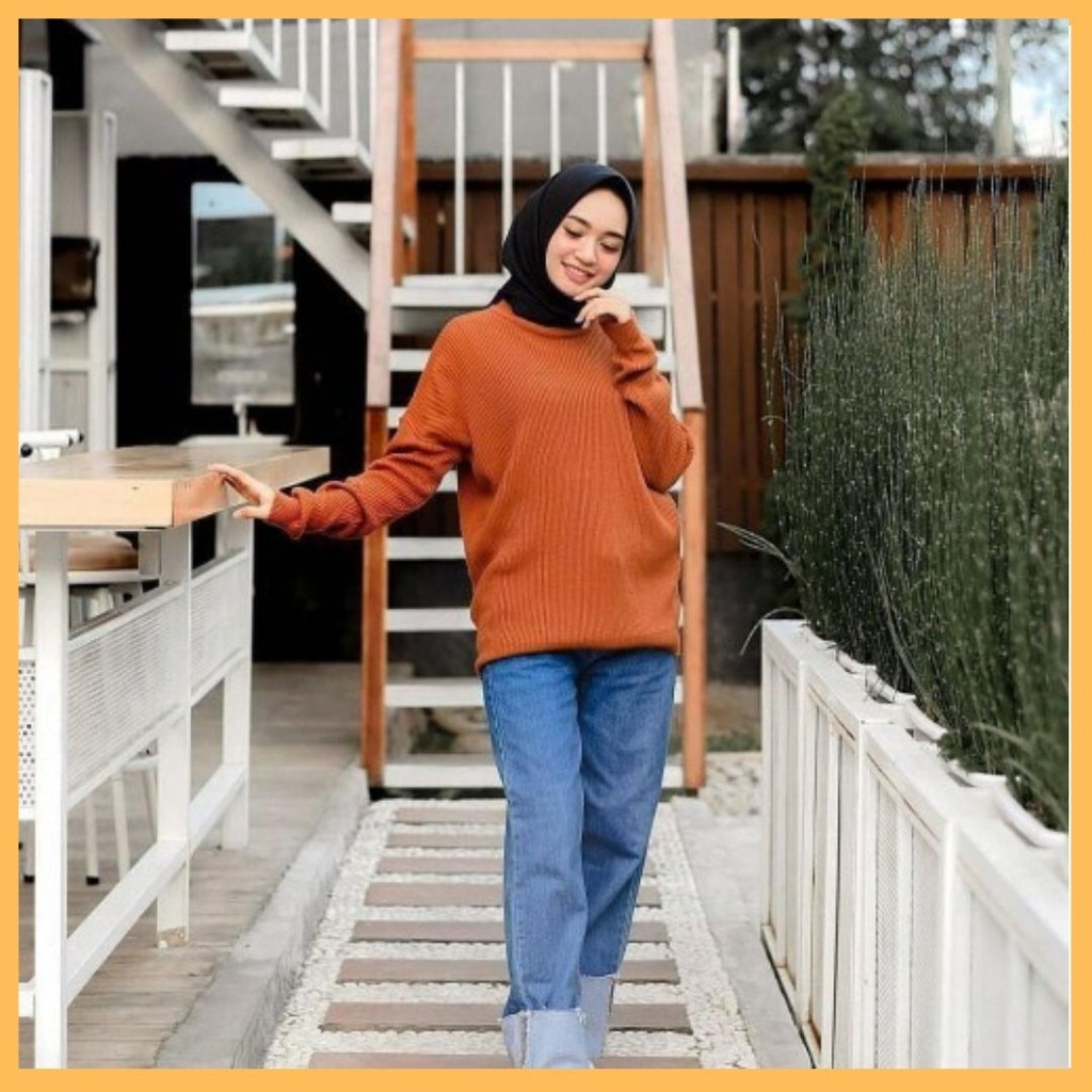 BOXY PREMIUM JUMBO TEBAL XL -XXL  / BAJU RAJUT JUMBO OVERSIZE /ATASAN WANITA RAJUT HALUS / BLOUSE OVERSIZE