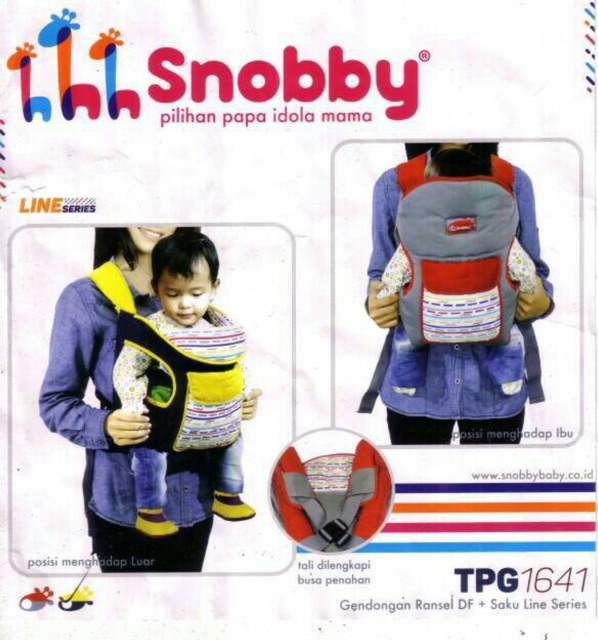 gendongan ransel snobby line series TPG 1641 / gendongan snooby / gendongan depan snoby