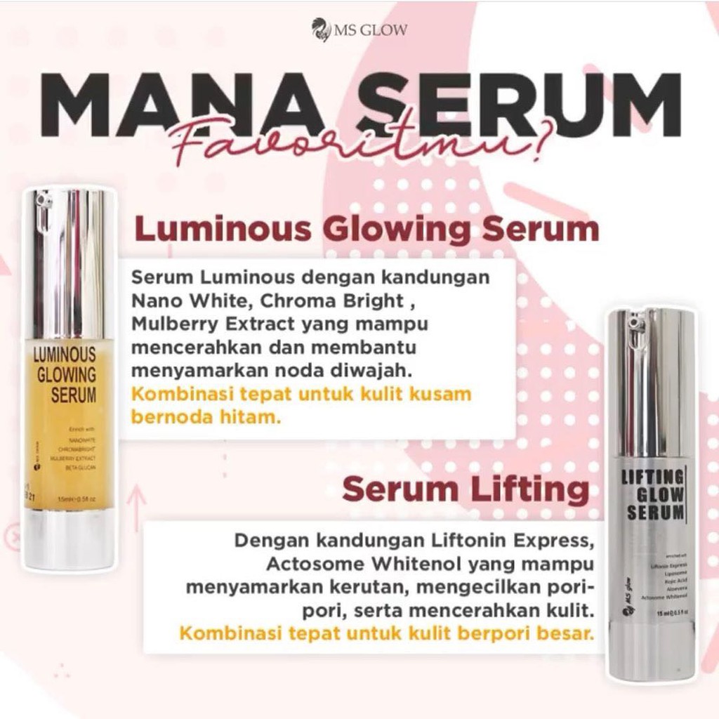 MS Glow Spesial COMBO SERUM - 2 item