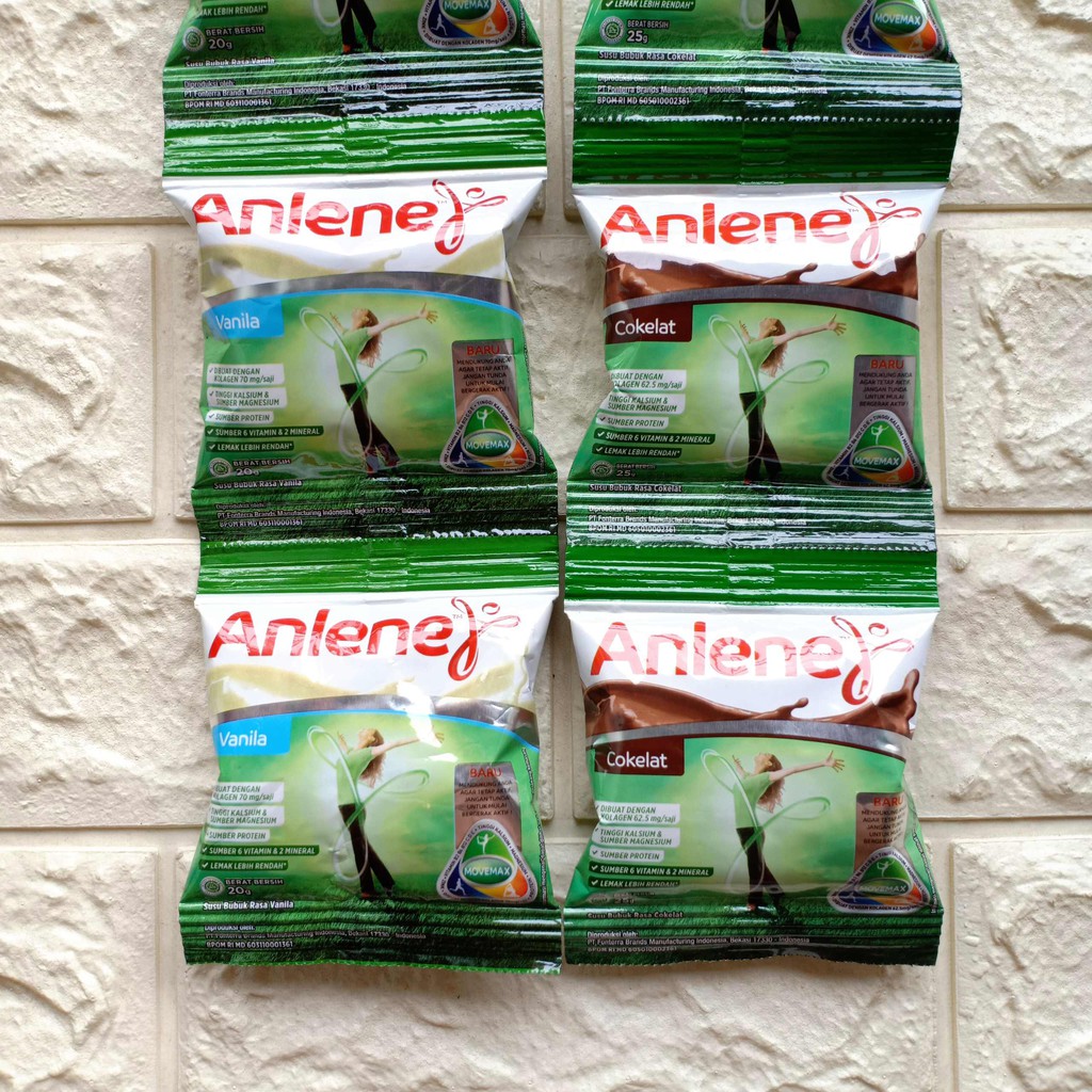 

Anlene Actifit Sachet Susu Bubuk Rasa Coklat Cokelat Vanila Vanilla Milk 20gr 25gr 20 25 gr g gram