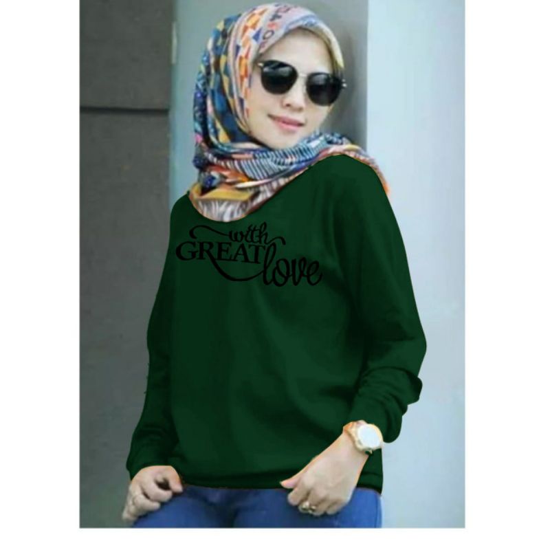 COD ✔️ATASAN zolaqu L-XL-XXL/blouse aqila/blouse silvia/blouse great Love/blouse zlg-Great love hijau btl