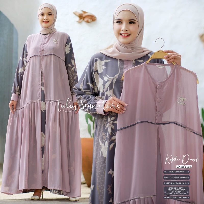 KAFITA DRESS BY TULUS SIGNATURE (DRESS MUSLIMAH) Dress wanita motif rekomended