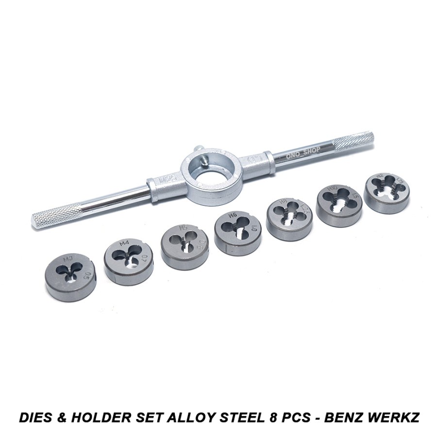 Dies &amp; Holder Set Senai Alloy SteeL 8 Pc
