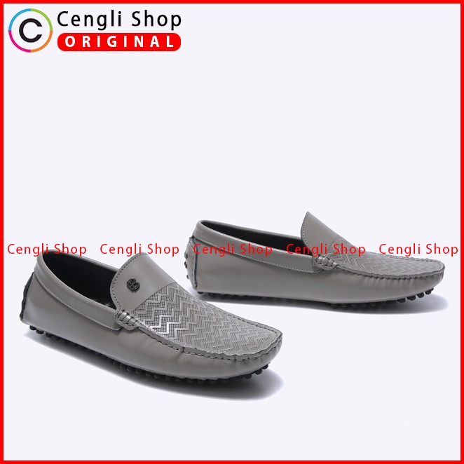 SEPATU PANSUS EVERBEST PRIA ORIGINAL LOAFER BRANDED KULIT ABU-ABU EM47