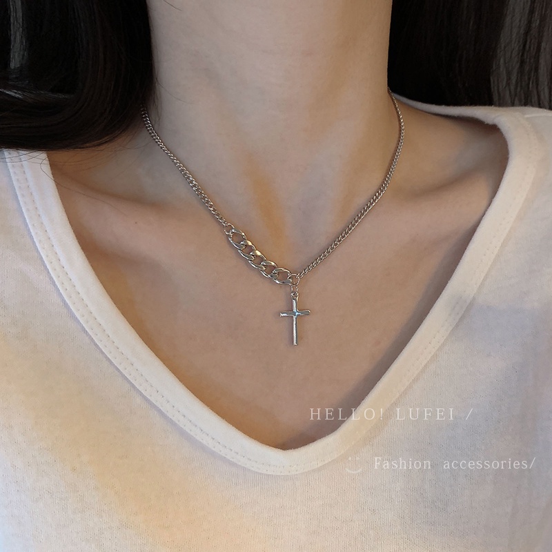 Cross Pendant Necklace Accessories Hip Hop Simple Wild Clavicle Chain