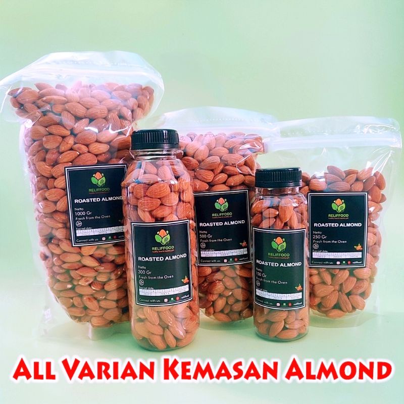 ROASTED ALMOND - KACANG ALMOND PANGGANG KUPAS 250 GRAM