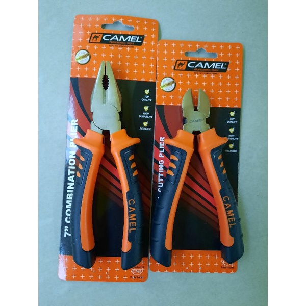 (1set)2pcs Tang Kombinasi 7inch,6inch Tang Potong Camel