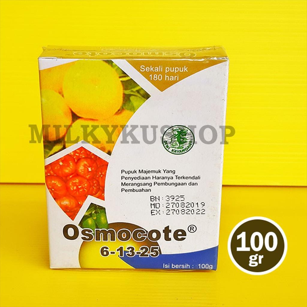 PUPUK OSMOCOTE 6 13 25 100 GRAM KEMASAN PABRIK DEKASTAR BUNGA BUAH