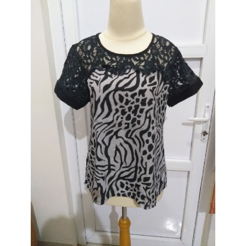 PL(Preloved) Atasan motif macan