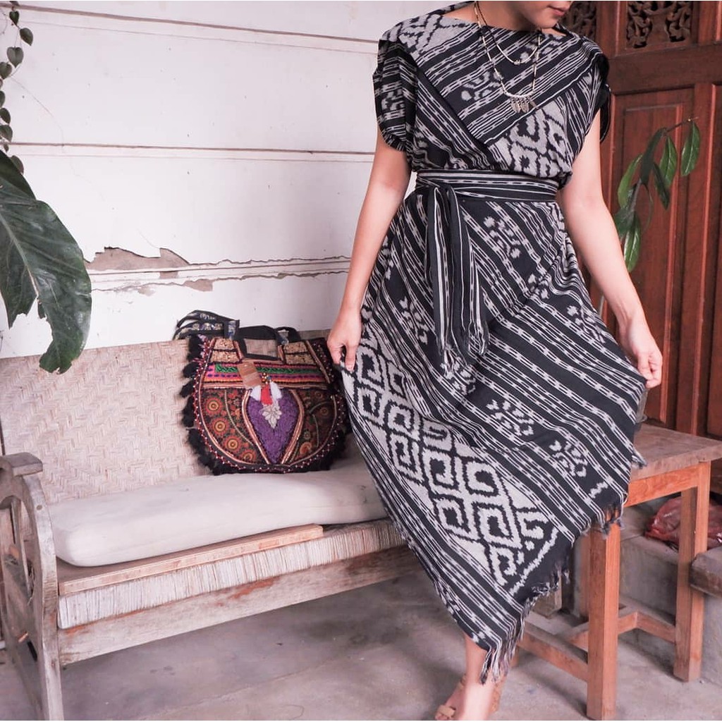 BAJU DRESS TENUN PASANGAN COUPLE ETNIK