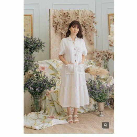 MAVEN LUNDY DRESS IN WHIPCREAM