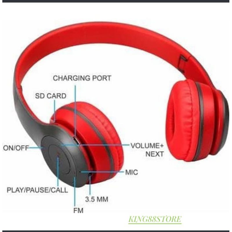 P47 HEADPHONE WIRELESS BLUETOOTH STEREO 5.0+EDR