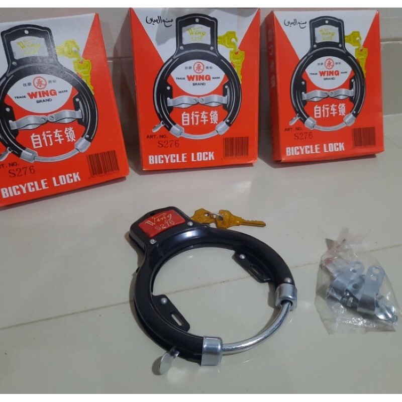 GEMBOK Kunci Bicycle Lock Sepeda Ontel Onthel Antik Klasik WING s 276