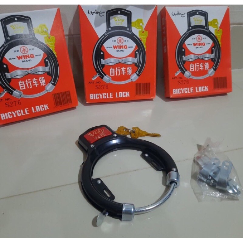 Jual Gembok Kunci Bicycle Lock Sepeda Ontel Onthel Antik Klasik Wing S