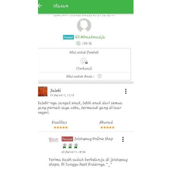 [KODE PRODUK WERZF7578] Manisan India JALEBI Home Made / Makanan India HALAL