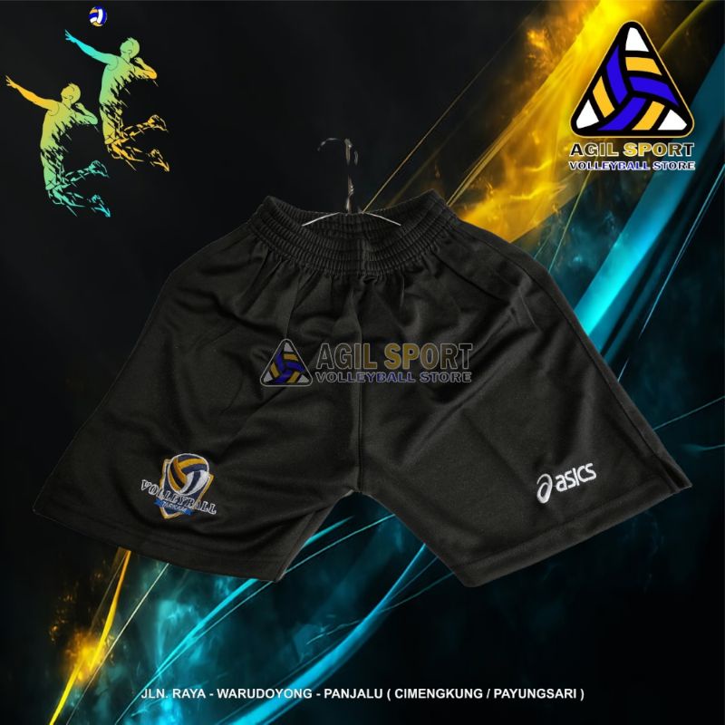 celana voli polos belah pinggir/celana polos