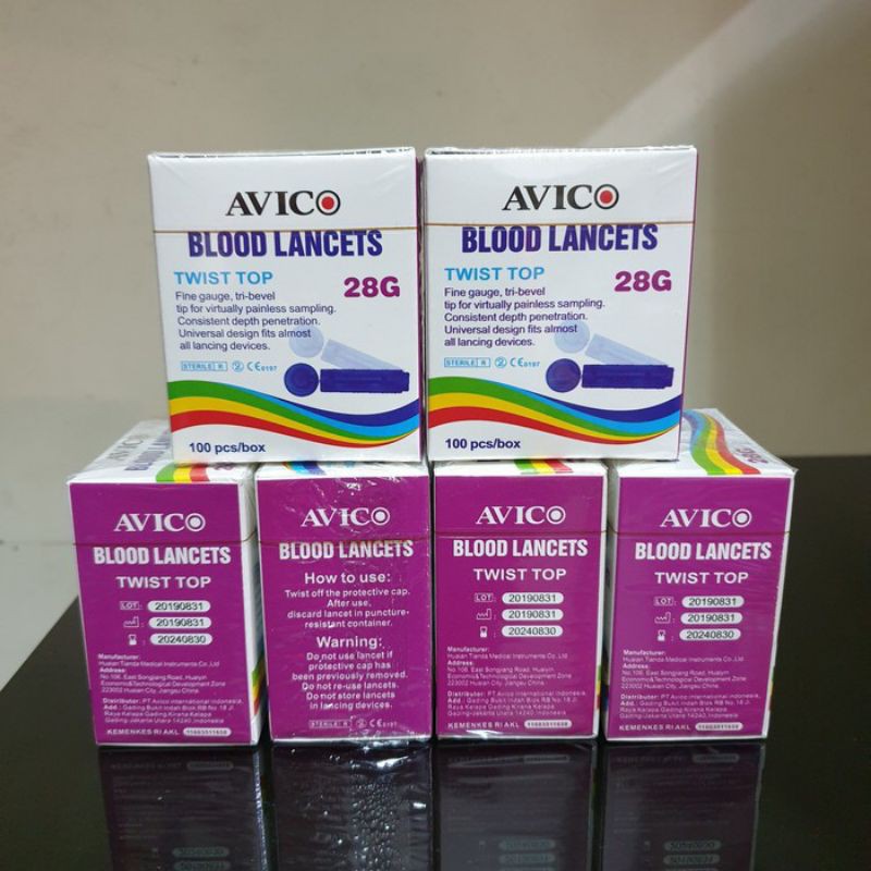 JARUM LANCETS AVICO 28G BLOOD LANCETS