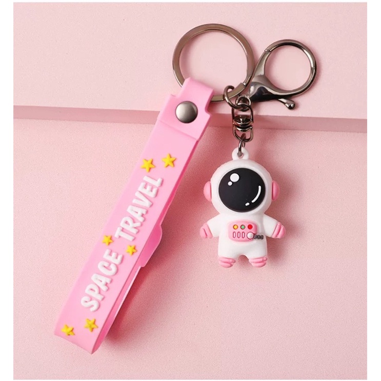 KY004 | GANTUNGAN KUNCI ASTRONOT | KEY CHAIN UNIK | GANTUNGAN ELEGAN-PINK