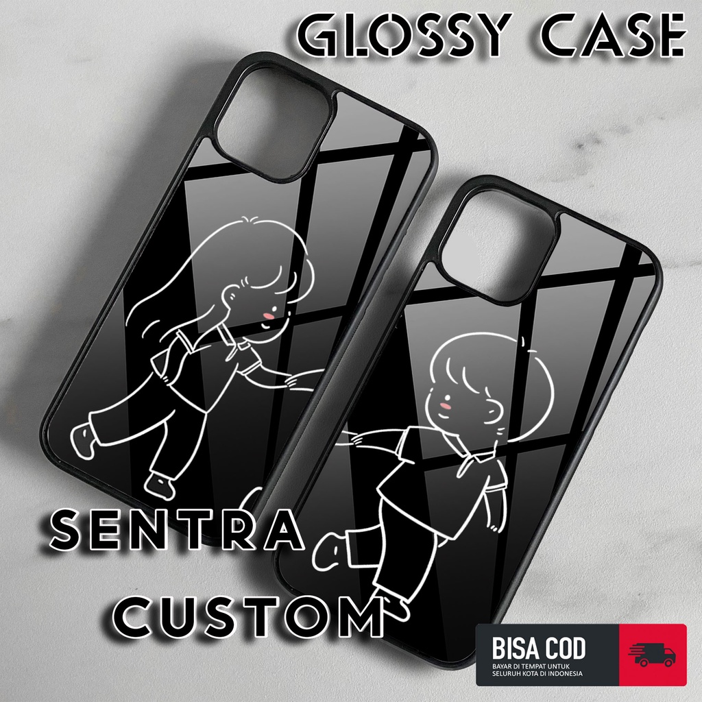 Hardcase Softcase Custom Handphone Xiaomi Redmi 5 Plus 5A 6 6 PRO 6A 7 Casing Motif Kartun Couple Ca