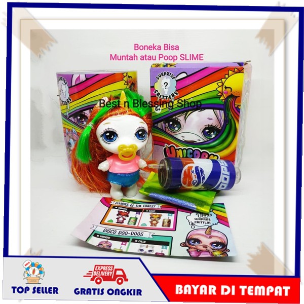 Mainan Anak POOPSIE UNICORN SURPRISE CRITTERS Ada Slime nya Mainan Popsie Pikmi Pops Pop Toy Popcorn