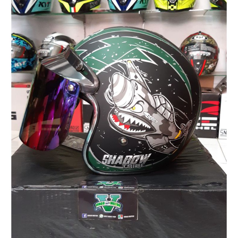 HELM JP HELMET MOTIF BLACK /GREEN