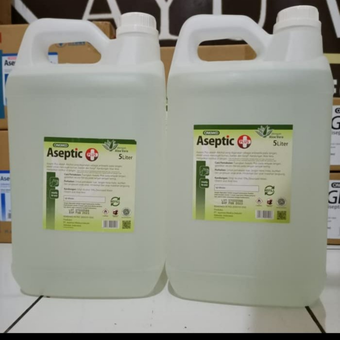 ASEPTIC CAIR  5 LITER ONEMED . CAIRAN ANTISEPTIK UNTUK CUCI TANGAN . HAND HYGIENE