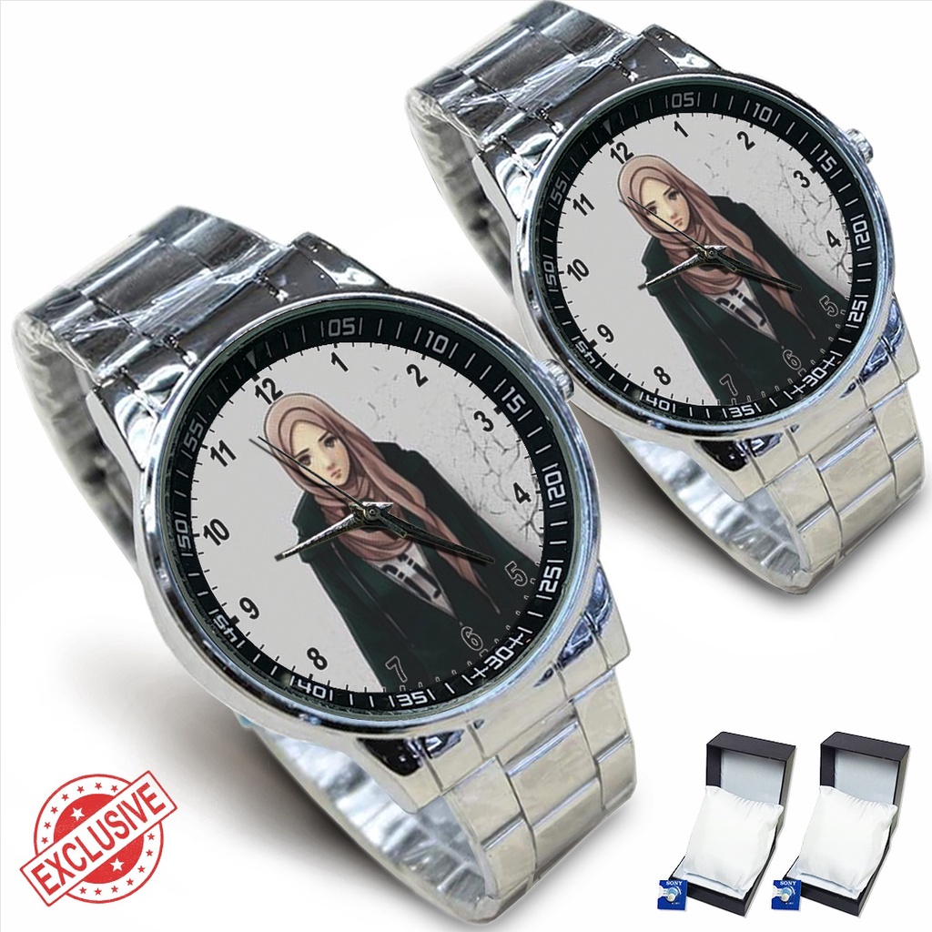 Jam Tangan Rantai Couple HIJAB MOTIF - 3 (Nice)